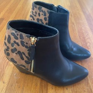 Dolce Vita black wedged booties